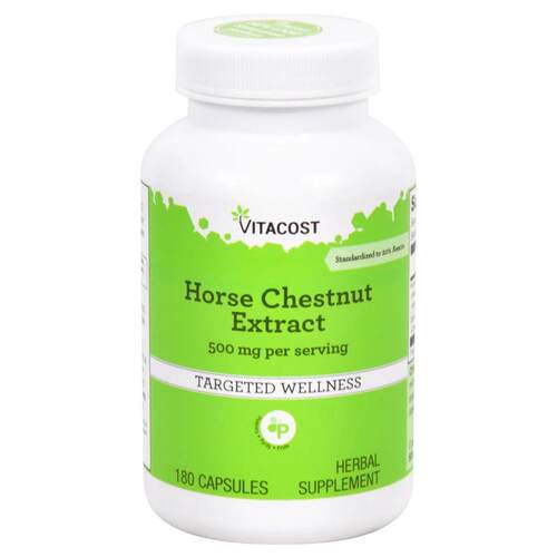 Vitacost,Horse Chestnut - Standardized, 500 mg per serving,