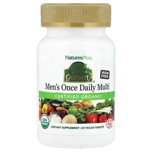NaturesPlus,Source of Life Garden®，有机男性每日一片多维生素
