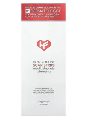 Healfast,100% Silicone Scar Strips , 5 Reusable Sheets