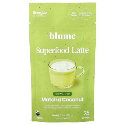 Blume,Superfood Latte, Matcha Coconut, 3.5 oz (100 g)
