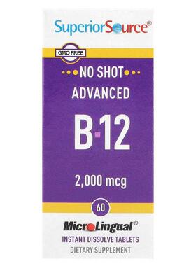 Superior Source,高级 B-12，2000 微克，60 片 Microlingual® 速
