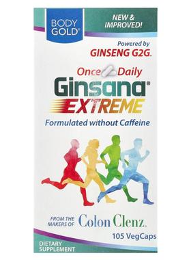 BodyGold,Ginsana® Extreme，105 粒素食胶囊