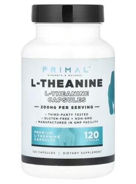 PrePrimal,L-茶氨酸，200 毫克，120 粒胶囊