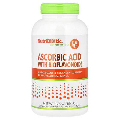 NutriBiotic,Immunity，含生物类黄酮的抗坏血酸，结晶粉末，16 4