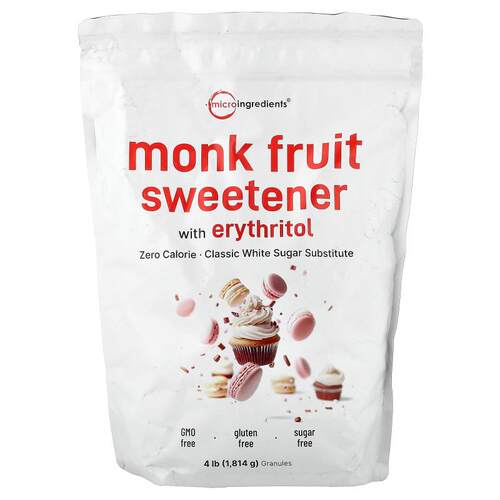 Micro Ingredients,Monk Fruit Sweetener with Erythritol, 4 lb