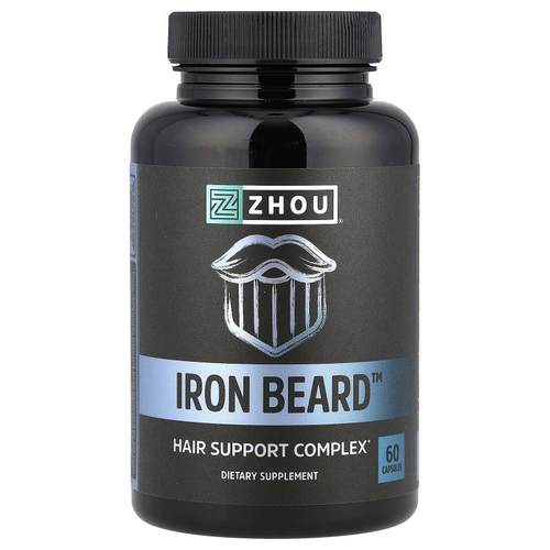 Zhou Nutrition,Iron Beard，60粒素胶囊