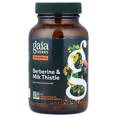 Gaia Herbs,Berberine &amp; Milk Thistle, 60 Vegan Capsul