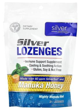 American Biotech Labs,银锭剂，超能麦卢卡薄荷，21 锭剂，3 盎8