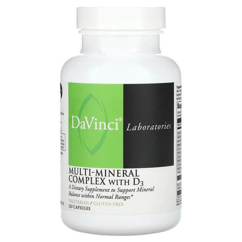 DaVinci Laboratories,含 D3 的多矿物质复合物，120 粒胶囊