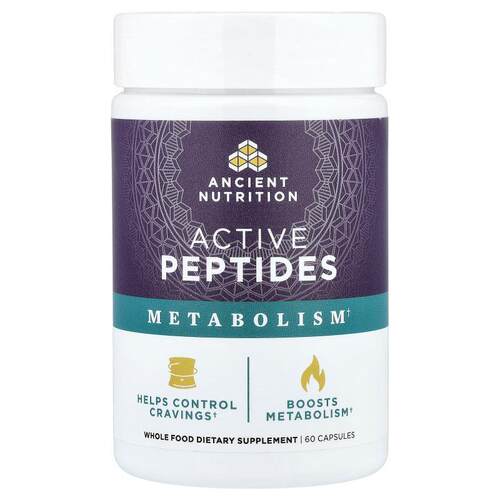 Ancient Nutrition,Active Peptides, Metabolism, 60 Capsules