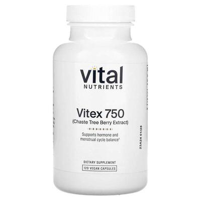 Vital Nutrients,黄荆 750，750 毫克，120 粒全素胶囊