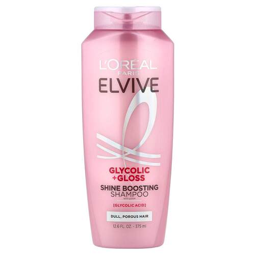 欧莱雅,Elvive, Glycolic + Gloss, Shine Boosting Shampoo, Dul
