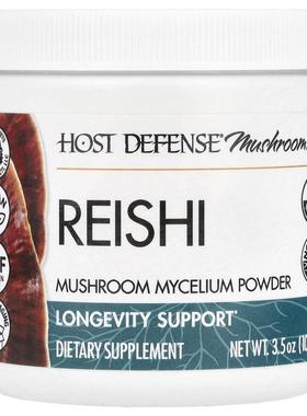 Host Defense,蘑菇™，灵芝，蘑菇菌丝体粉，3.5 盎司（100 克）