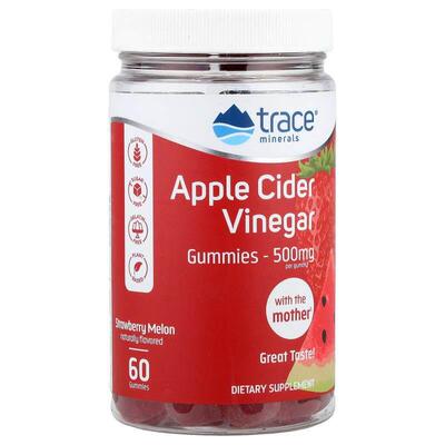 Trace,苹果醋软糖，草莓蜜瓜味，500 毫克，60 粒装