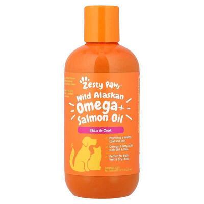Zesty Paws,猫狗用野生阿拉斯加鲑鱼油配方，所有年龄适用，8.5 2