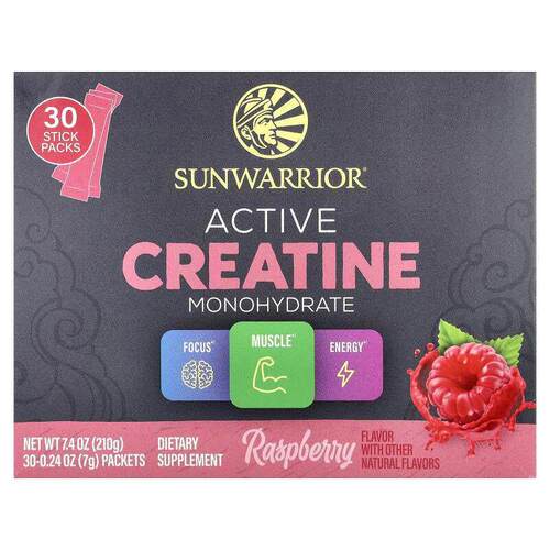 太阳勇士,Active Creatine Monohydrate, Raspberry, 30 Packets,