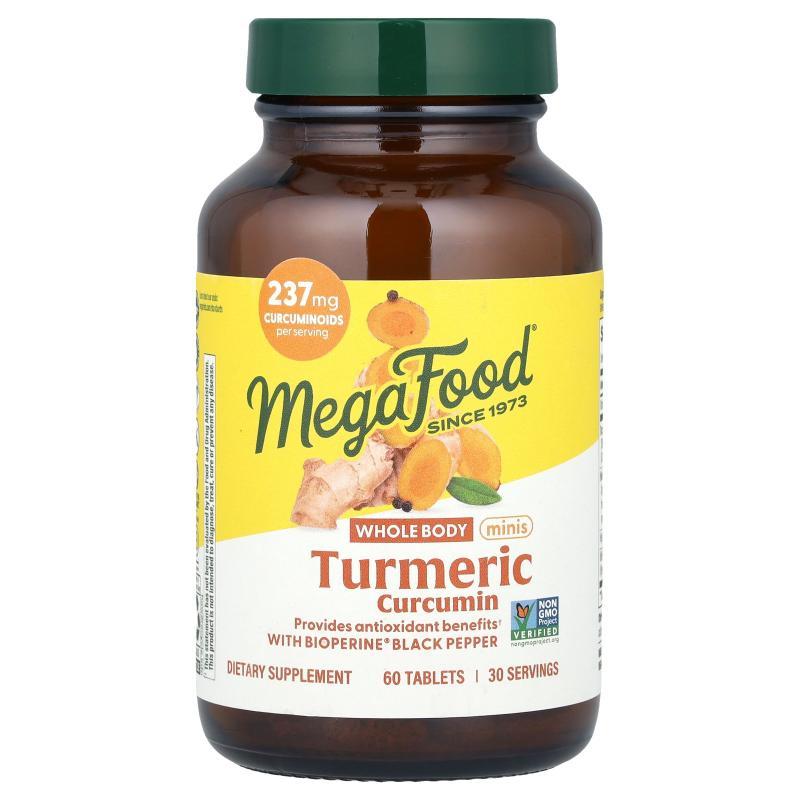 MegaFood,Tumeric Curcumin Whole Body Minis,60 片