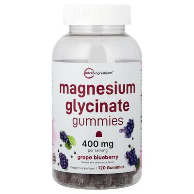 Micro Ingredients,Magnesium Glycinate Gummies, Grape Blueber