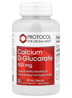 Protocol for Life Balance,D-葡萄糖酸钙，500 毫克，90 粒素食