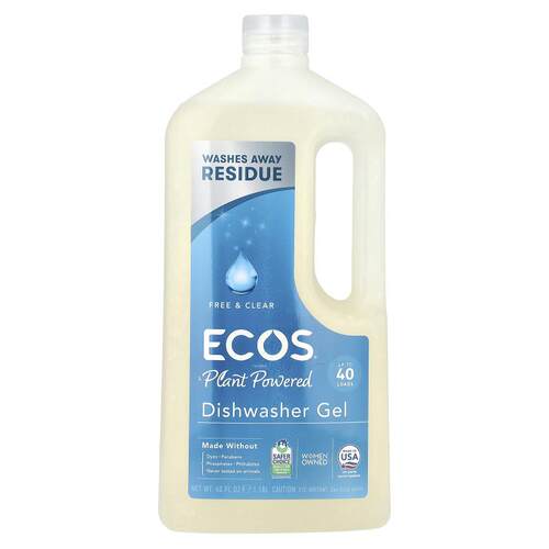 Earth Friendly Products,植物基洗碗机凝胶，清爽透明，40 液量1