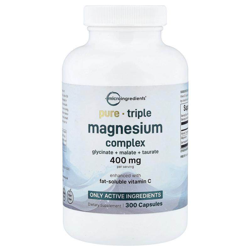 Micro Ingredients,Triple Magnesium Complex, 300 Capsules