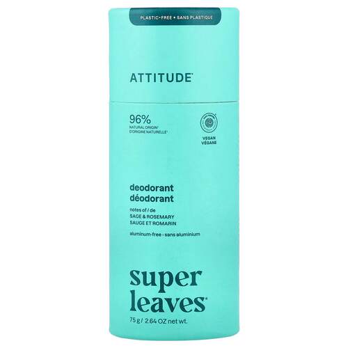 爱的态度,Super Leaves™, Deodorant, Sage & Rosemary, 2.64 oz