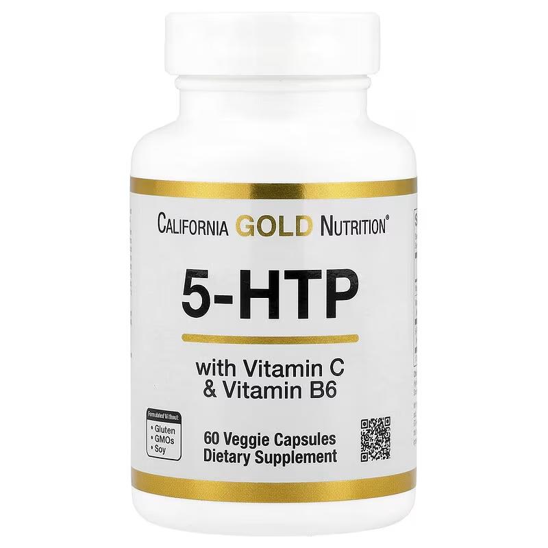CGN加州黄金5-HTP含维生素Cb6膳食补充剂5-羟色氨酸