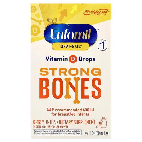 Enfamil,D·Vi·Sol®，维生素 D 滴剂，强健骨骼，0-12 个月，1.6