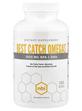 NBI Health,Best Catch Omegas®，120 粒软胶囊