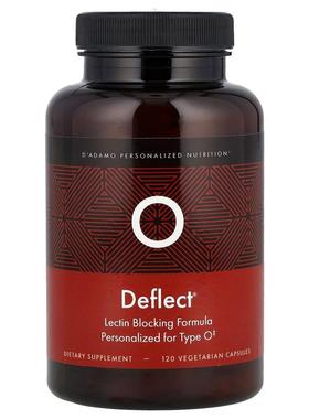 D'adamo,Deflect® O，凝集素阻断配方，120 粒素食胶囊