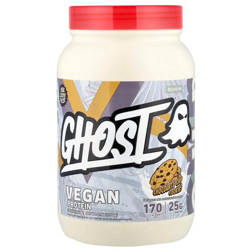 Ghost,Vegan Protein, Chocolate Chip Cookies, 2.9 lb (1,330 g