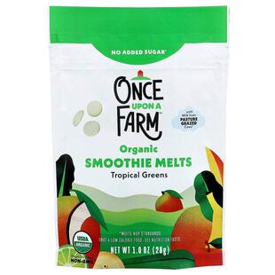 Once Upon A Farm,有机 Smoothie Melts，婴幼儿，热带绿色蔬菜味