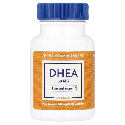The Vitamin Shoppe,DHEA，50 毫克，60 粒素食胶囊