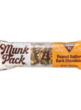 Munk Pack,坚果籽粒零食棒，花生酱黑巧克力，1.23 盎司（35 克）