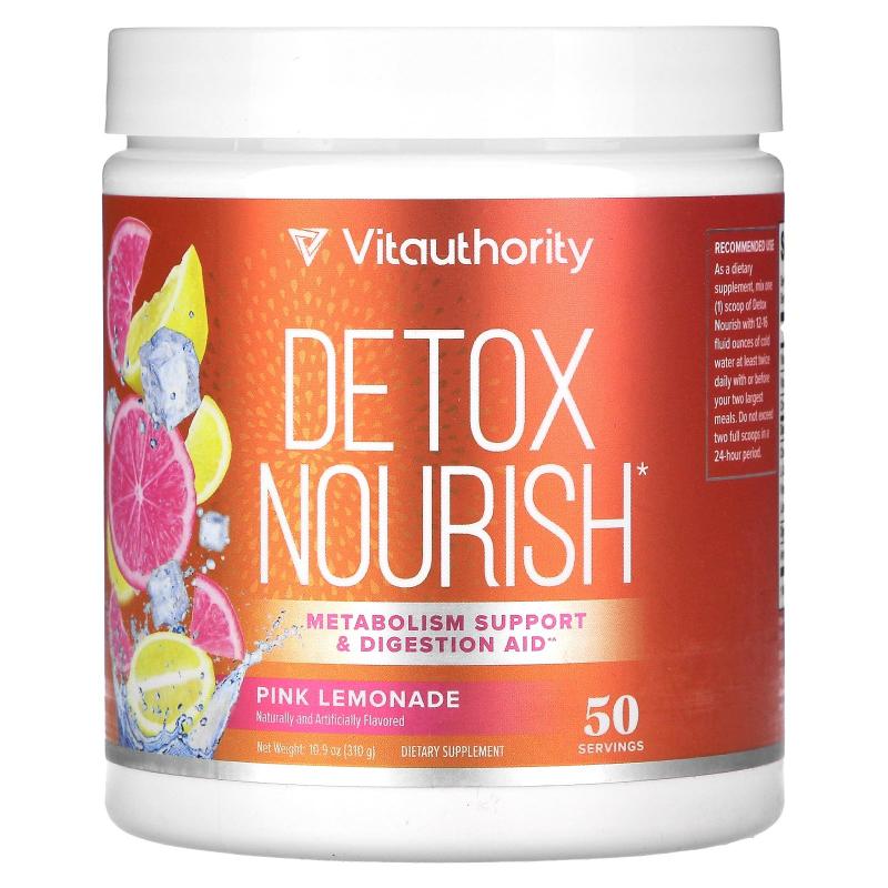 Vitauthority,Detox Nourish，粉色柠檬水味，10.9 盎司（310 克