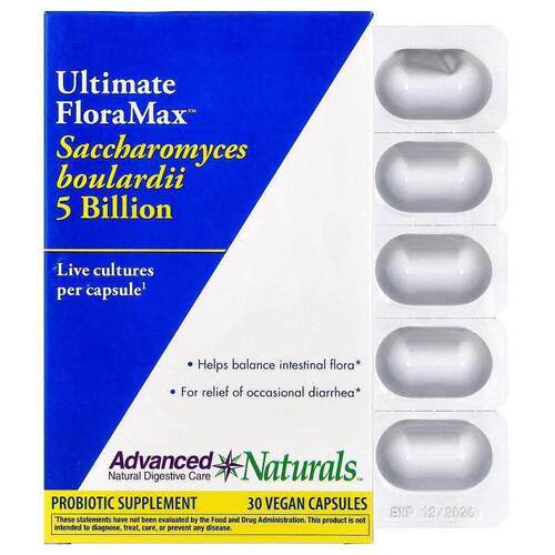 Advanced Naturals,Ultimate FloraMax™ 布拉酵母菌素食胶囊，50