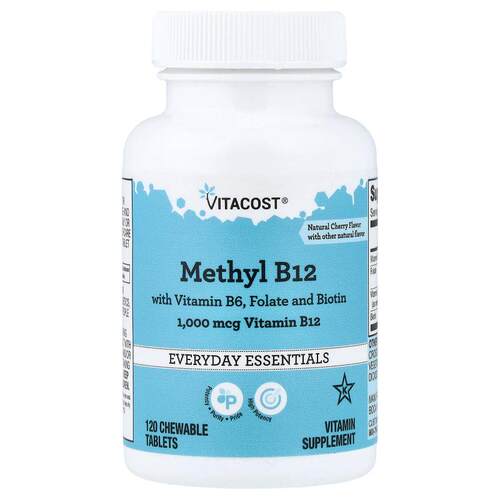 Vitacost,Methyl B12 with Vitamin B6, Folate and Biotin, Natu