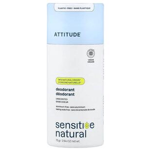 爱的态度,Sensitive Natural, Deodorant, Unscented, 2.64 oz (7