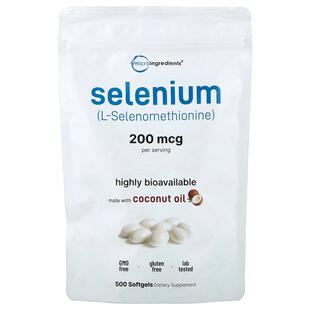 Micro Ingredients,Selenium, 200 mcg, 500 Softgels