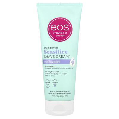 EOS,Shea Better™，敏感肌肤剃须膏™，胶态燕麦，7 液量盎司（207