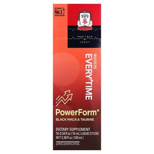 正官庄,Everytime PowerForm, Black Maca & Taurine, 10 Liquid