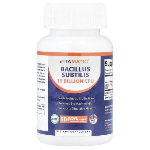 Vitamatic,枯草芽孢杆菌，60 粒 DRcaps® 羟丙基甲基纤维素胶囊