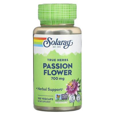 Solaray,真实草本，西番莲，700 毫克，100 粒素食胶囊（每粒胶囊