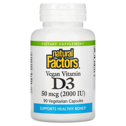 Natural Factors,全素维生素 D3，50 微克 (2000 IU)