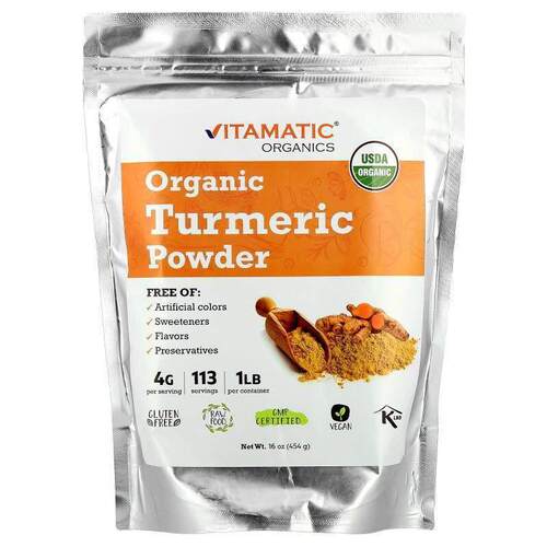 Vitamatic,有机姜黄粉，16 盎司（454 克）