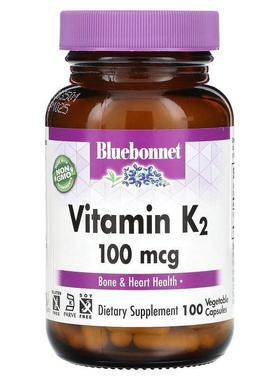 Bluebonnet Nutrition,维生素 K2，100 微克，100 粒素食胶囊