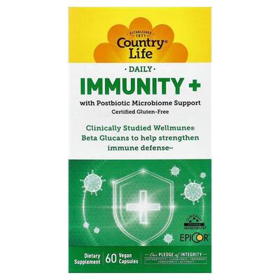 乡村生活,Daily, Immunity+, 60 Vegan Capsules