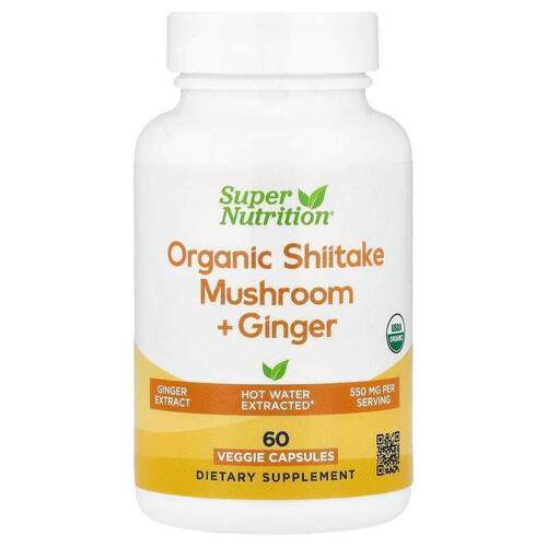 Super Nutrition,Organic Shiitake Mushroom + Ginger