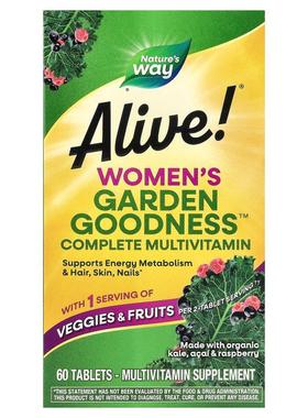 然萃维,复活！Garden Goodness，女性复合维生素，60 片