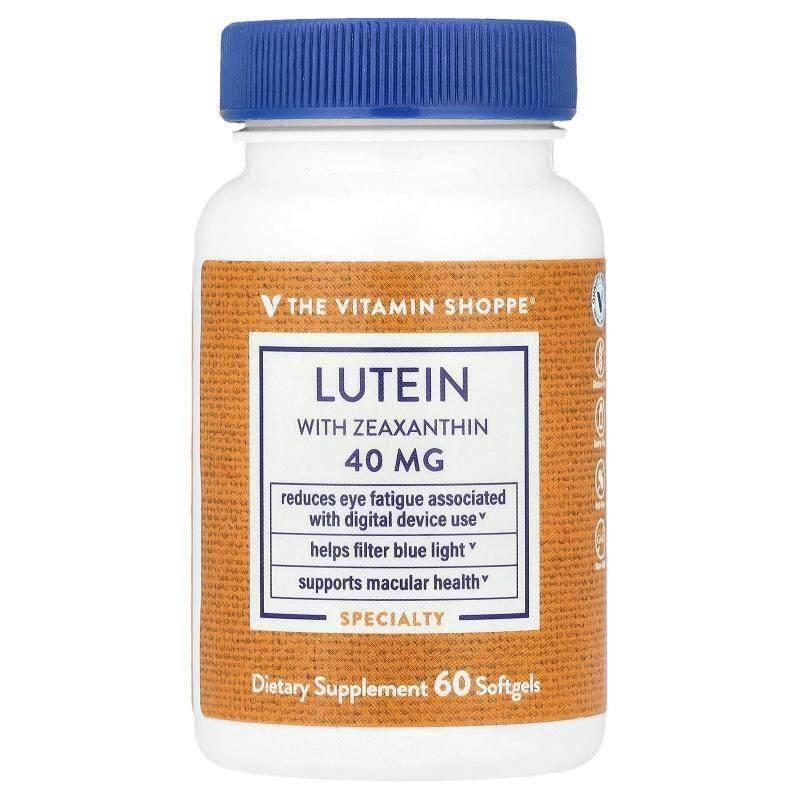 The Vitamin Shoppe,含玉米黄质的叶黄素,60 粒软胶囊